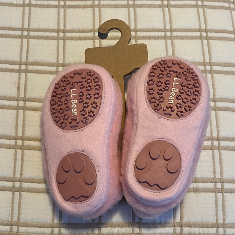 L.L. Bean Pink Bunny Slippers - Picture 2 of 3